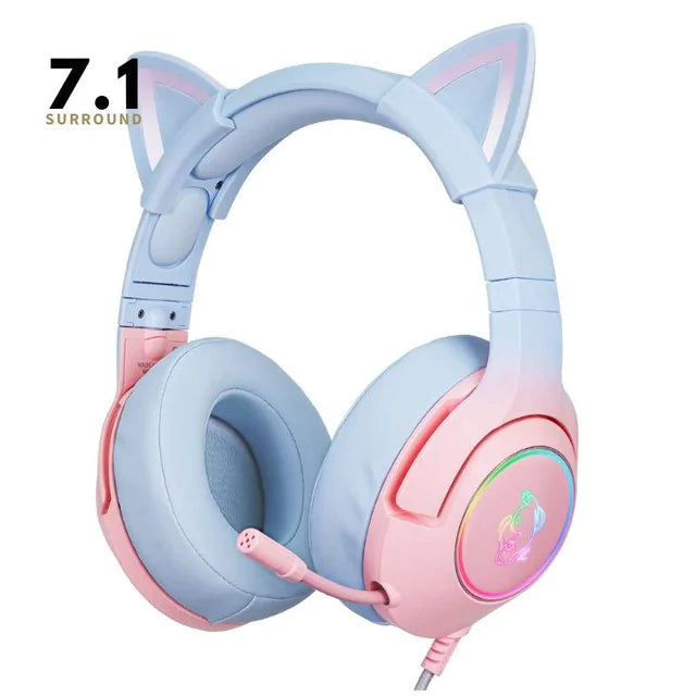 Cute Cat Ear Headphone with Mic  My Store   