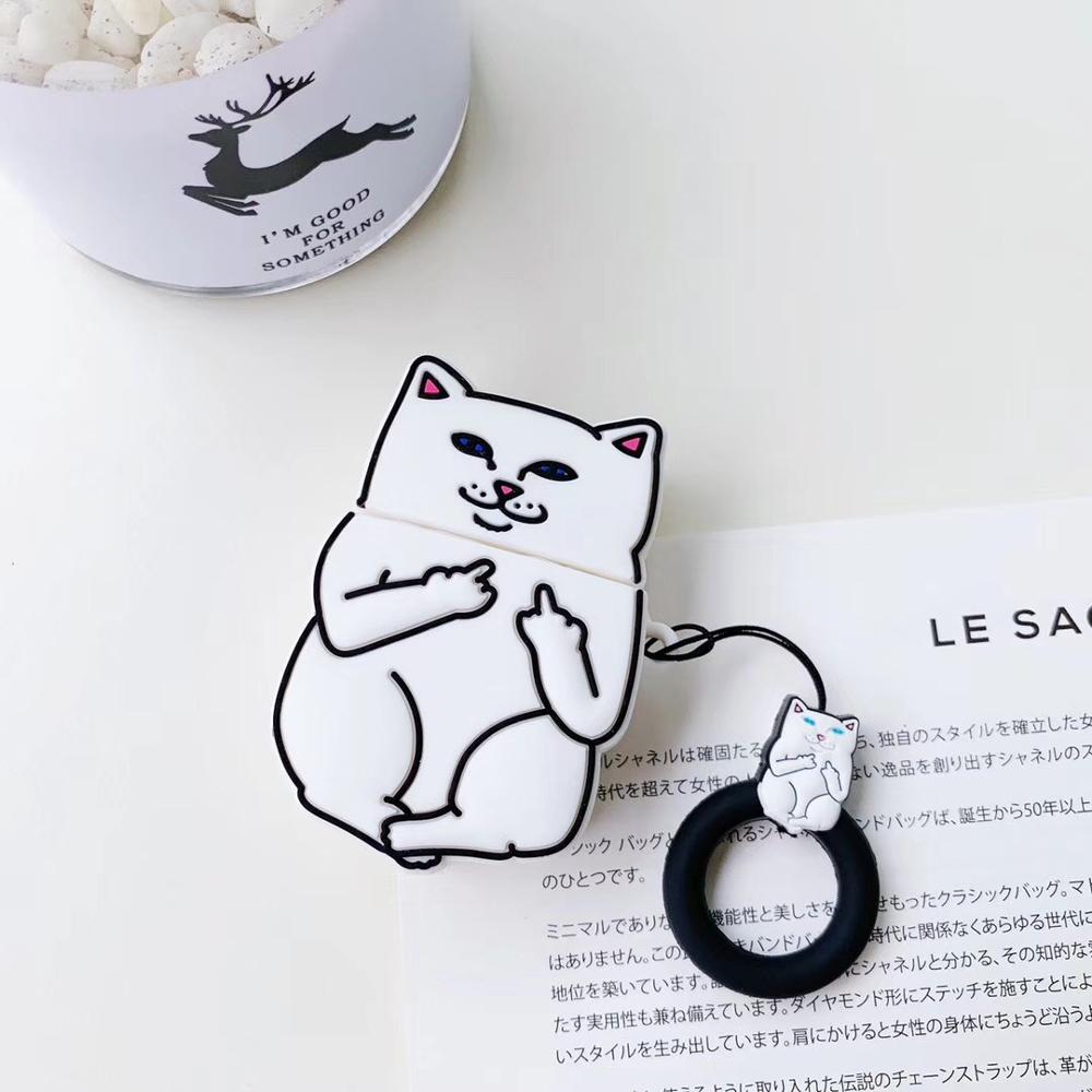 Cartoon Cat AirPods Case  My Store   