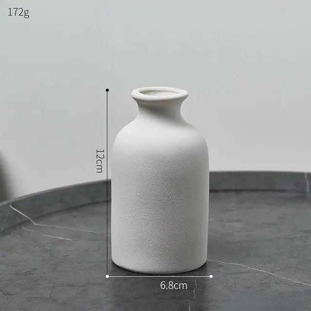 Simple Ceramic Vase  My Store White 1 6.8x12cm 
