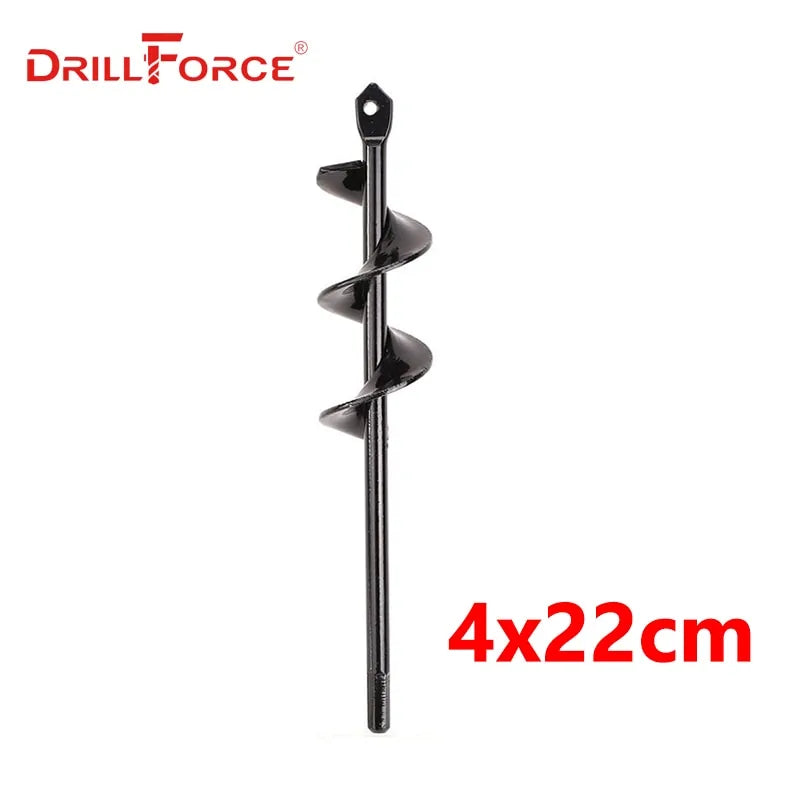 Garden Planter Spiral Drill Bit  My Store Black 4CMx22CM 