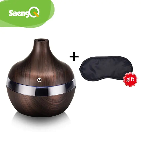 LED Wood Grain Humidifier  My Store Dark Wood Grain 0  