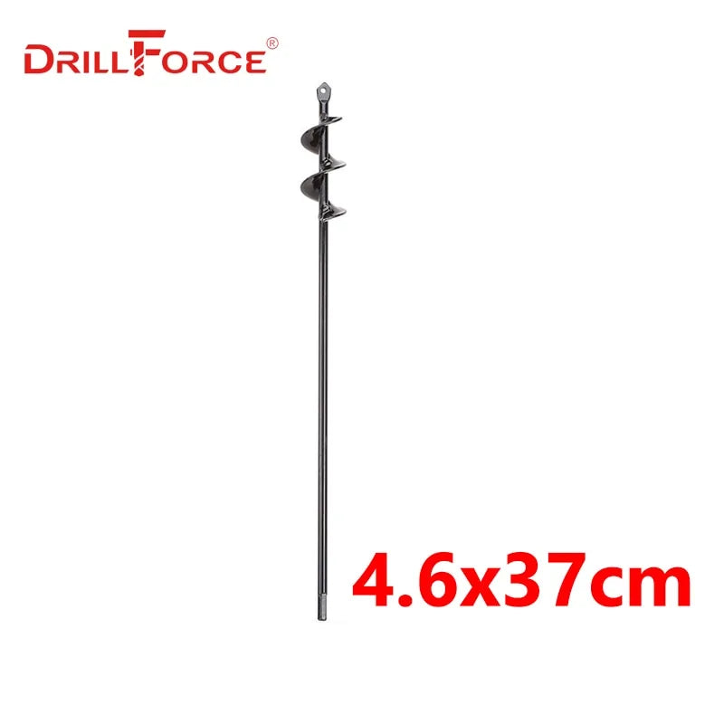 Garden Planter Spiral Drill Bit  My Store Black 4.6CMx37CM 