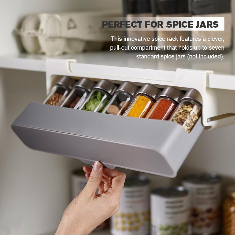 Kitchen Self-Adhesive Wall-Mounted Spice Organizer  My Store   