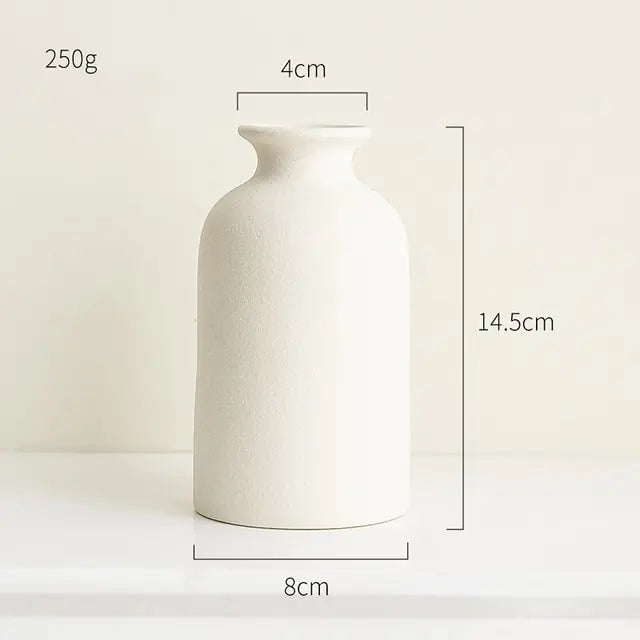Simple Ceramic Vase  My Store White 1 8x14.5cm 