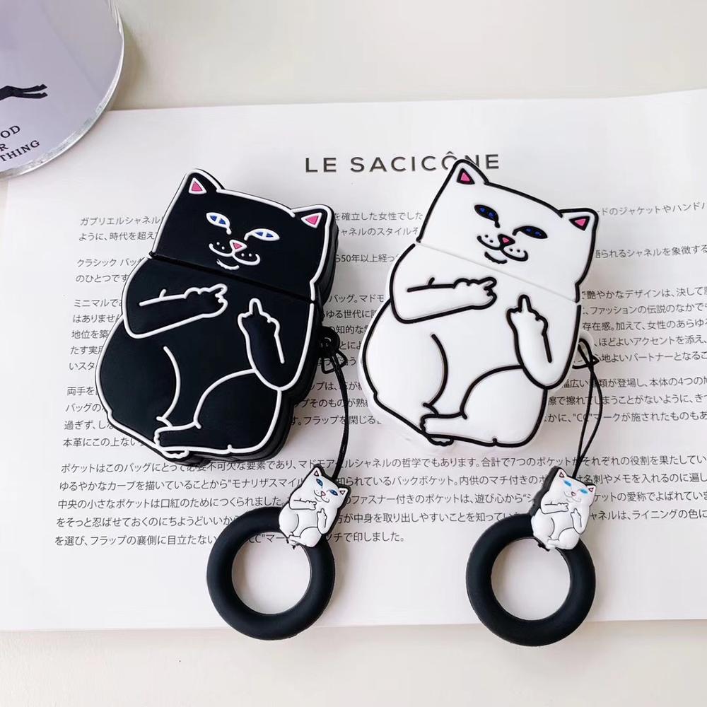 Cartoon Cat AirPods Case  My Store   