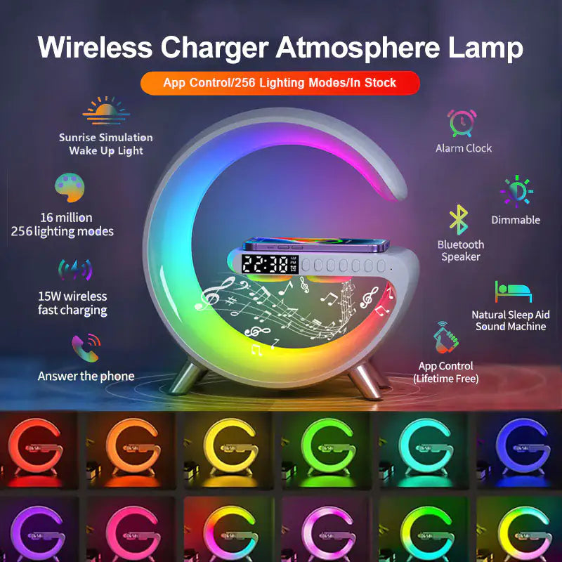 Bluetooth Speaker Wireless Charger Lamp  My Store   