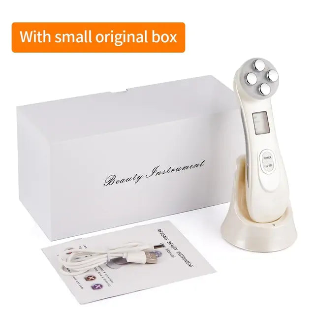 LED Facial Massage Device  My Store White  Small Box  