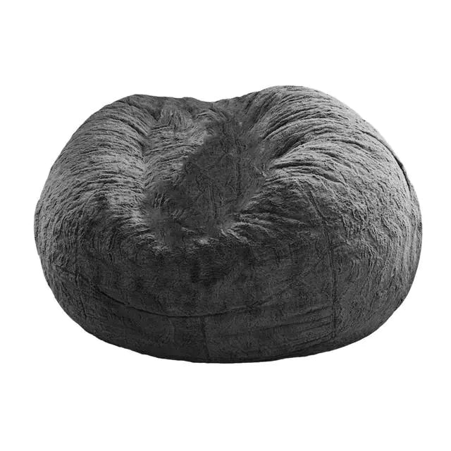 Giant Fluffy Fur Bean Bag  My Store Grey 150x75cm 