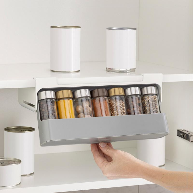 Kitchen Self-Adhesive Wall-Mounted Spice Organizer  My Store   