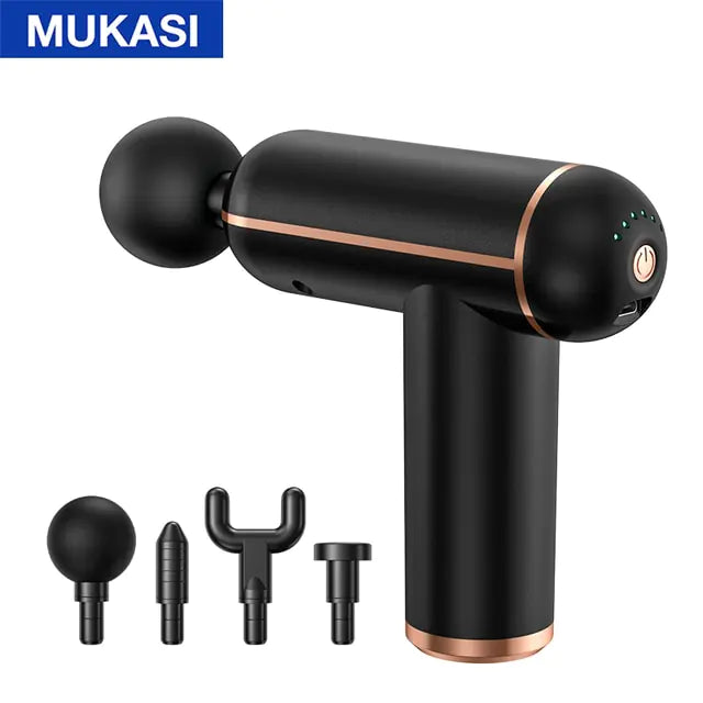 MUKASI Massage Gun Portable Percussion Pistol Massager  My Store Black Button Type C Charge 