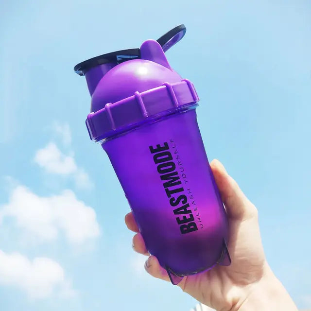 Fitness Protein Shaker Water Bottle  My Store Purple 560ml 
