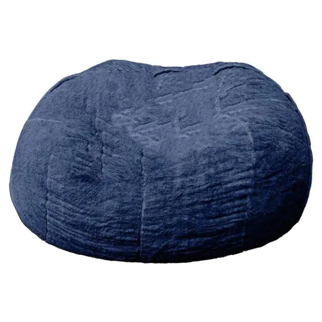 Giant Fluffy Fur Bean Bag  My Store Blue 150x75cm 