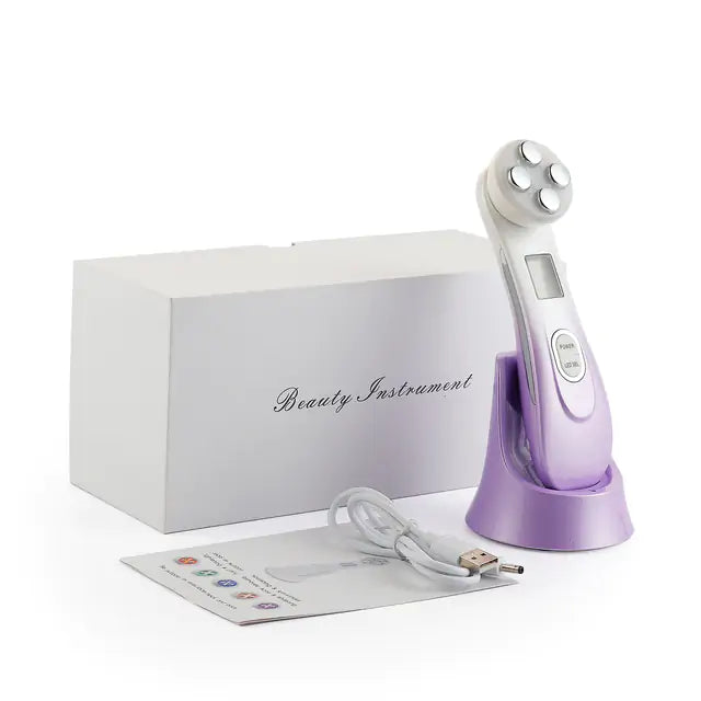 LED Facial Massage Device  My Store Purple  Small  Box  