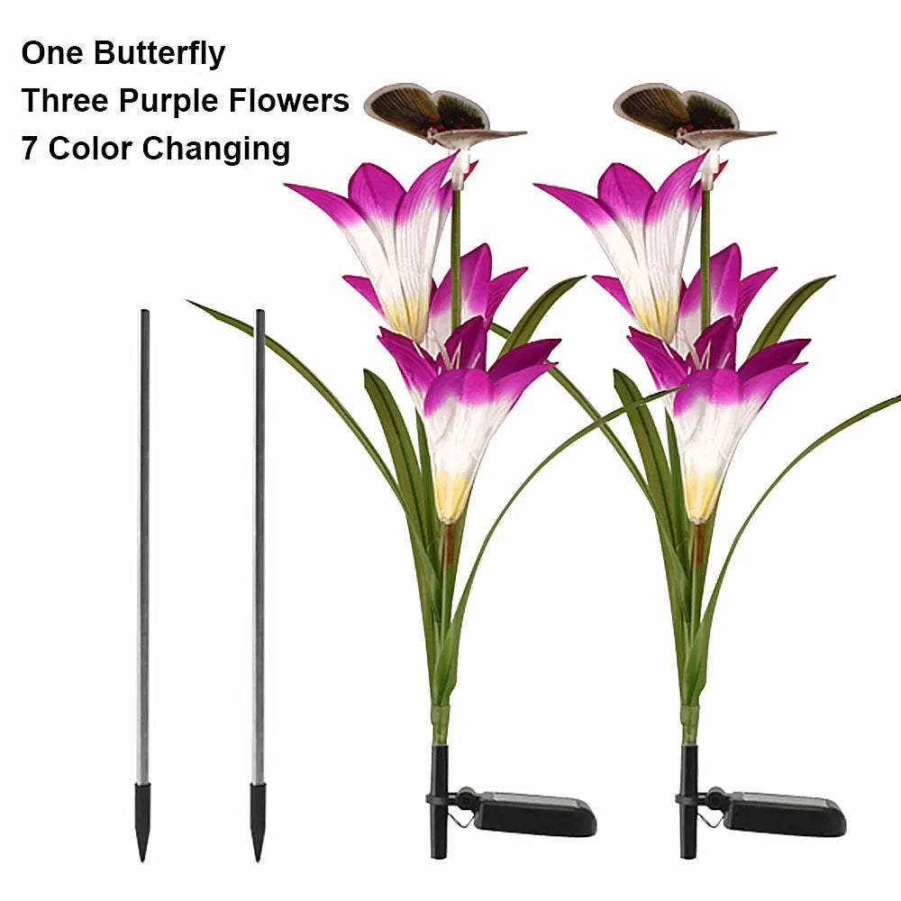 Solar Powered Garden Light  My Store Purple 2pcs 