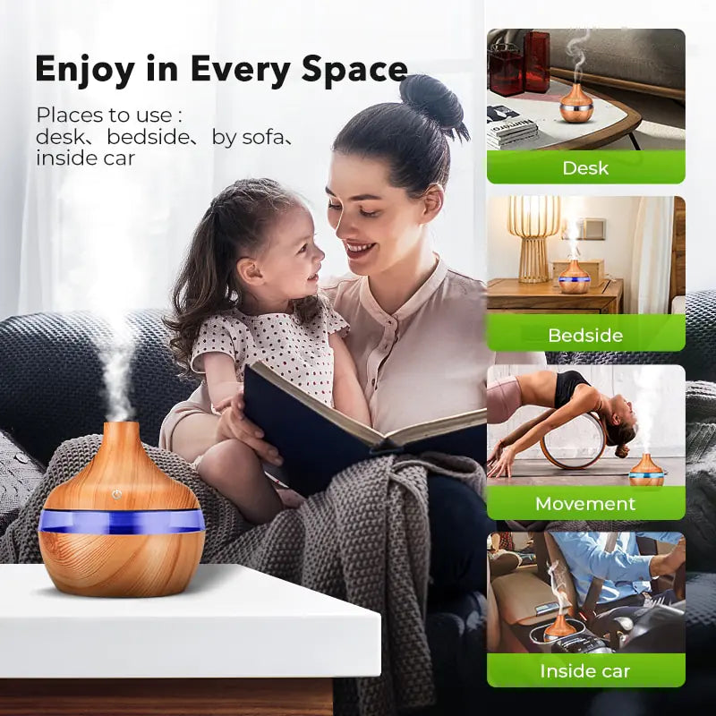 LED Wood Grain Humidifier  My Store   