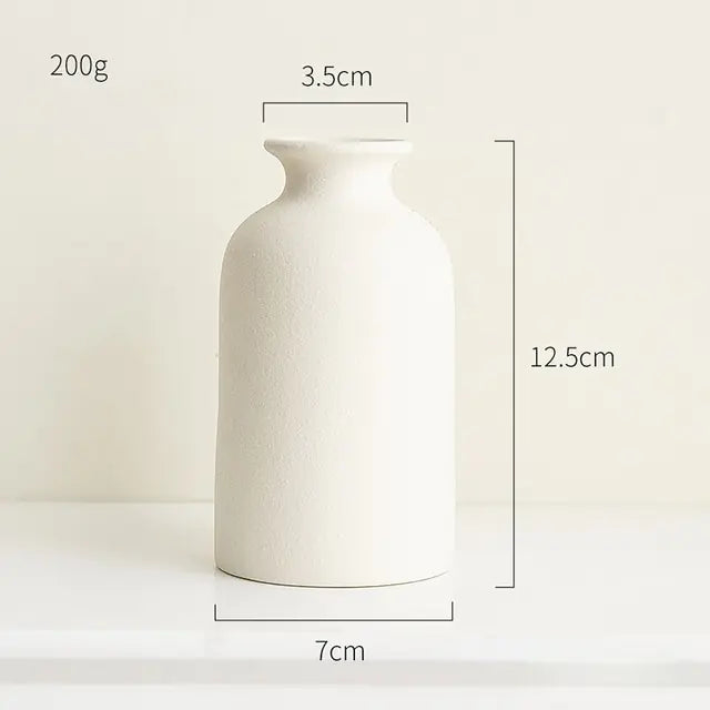 Simple Ceramic Vase  My Store White 2 8x14.5cm 