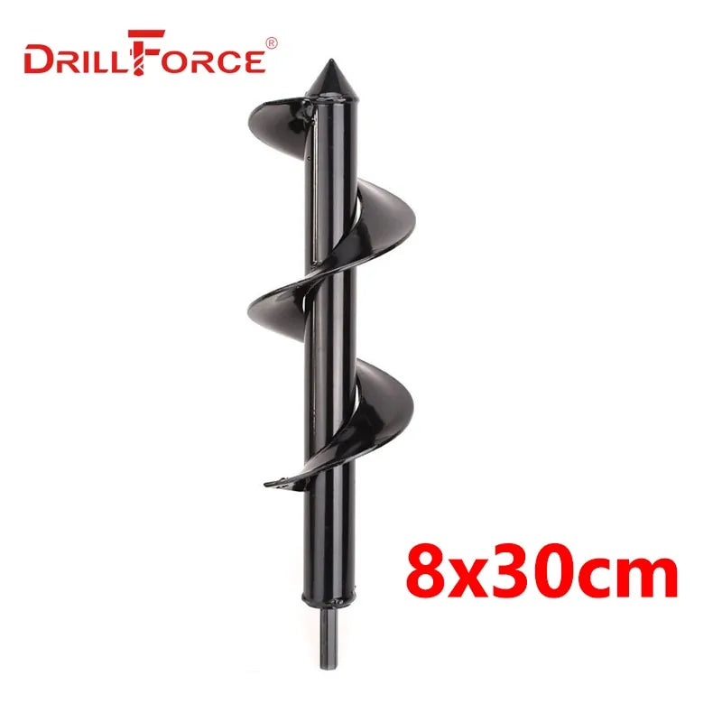 Garden Planter Spiral Drill Bit  My Store Black 8CMx30CM 